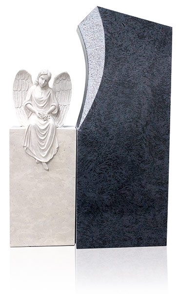 Grabdenkmal 10089* Orion und Atlantic Beige mit Ornament Engel Nr. 4
