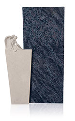 Grabdenkmal 10002* Atlantic Beige und Orion mit Ornament Engel Nr. 2