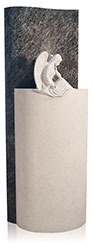 Grabdenkmal 7204 A* Orion und Atlantic Beige mit Ornament Engel Nr. 2