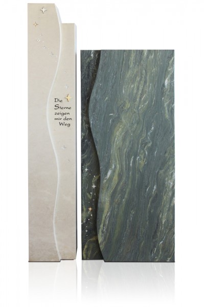 Grabdenkmal 10023*, Van Gogh und Atlantik Beige mit Ortnament A 6003 ZM Serie